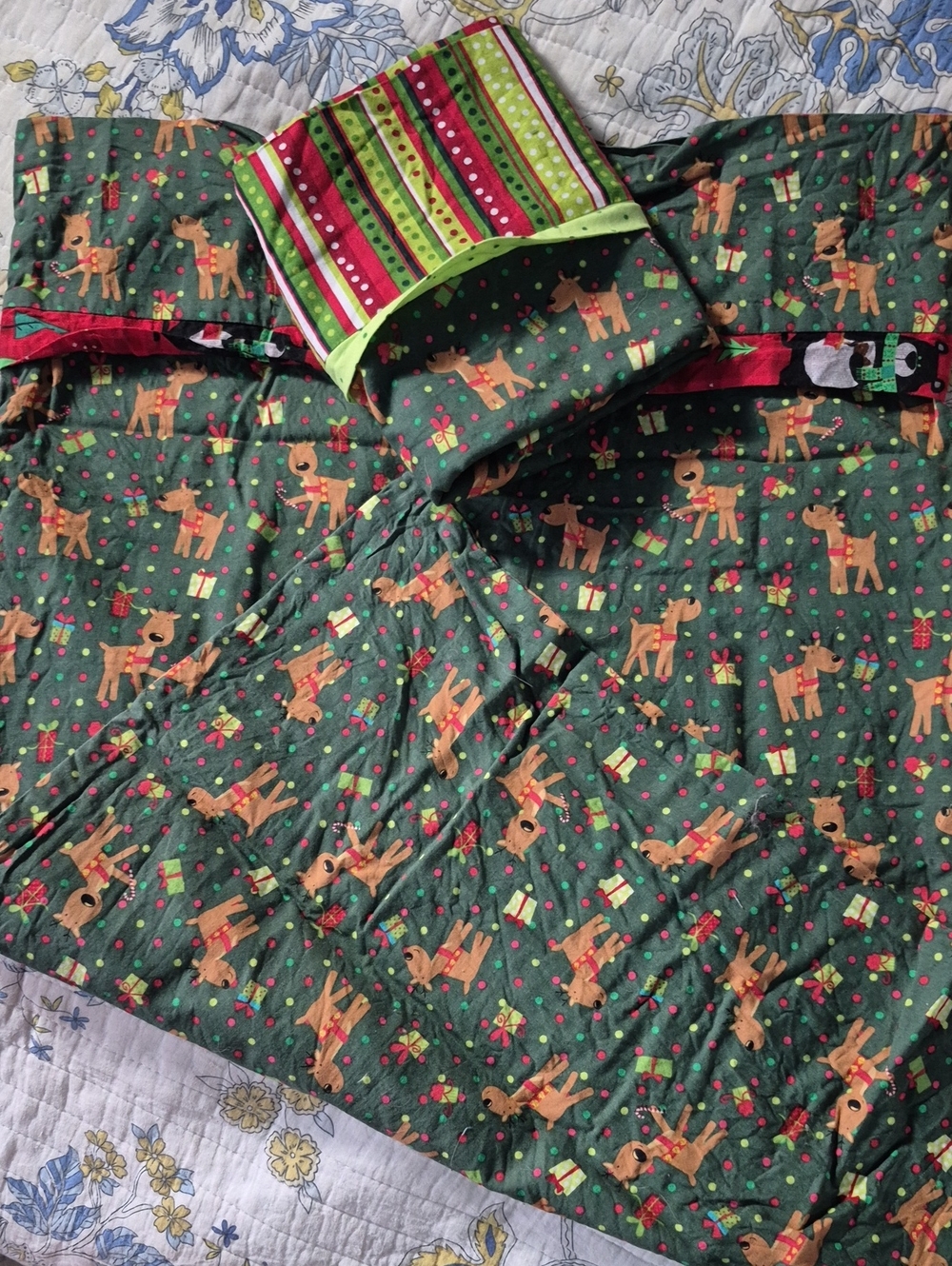 Reindeer Holiday Pillow Cases (2)